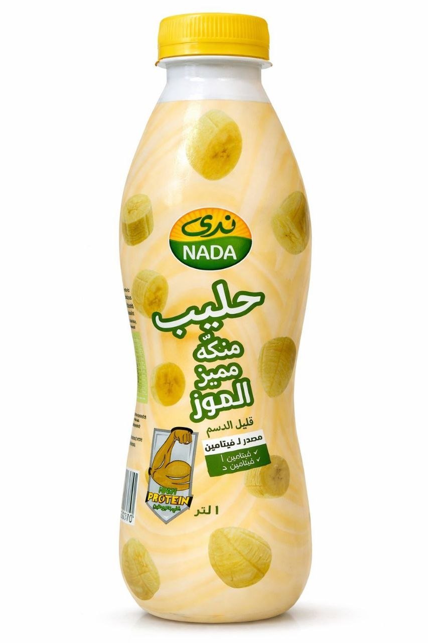 حليب ندى بالموز عالي البروتين 1 لتر