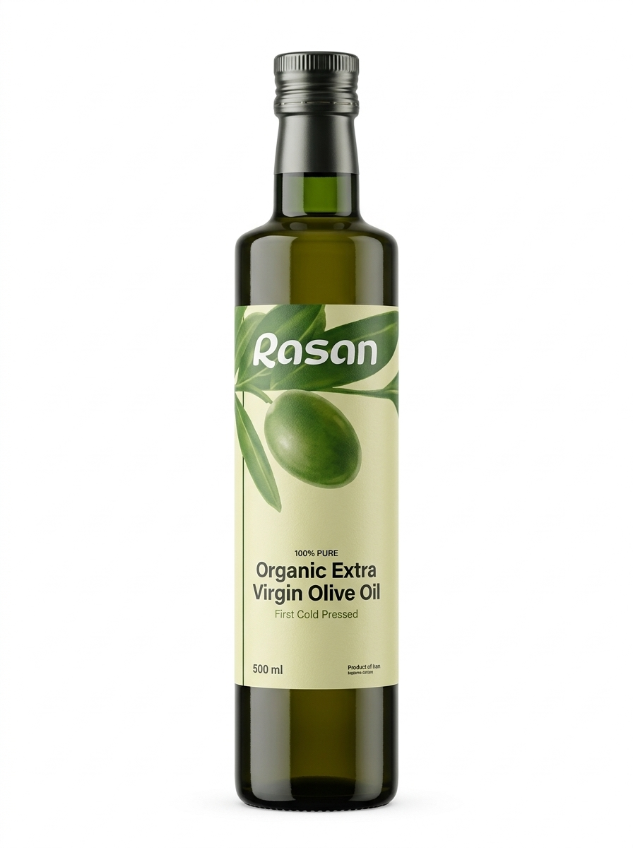 زەیتی زەیتونی پاکیزەی زیادەی ڕاسان ئۆرگانیک (500ml)