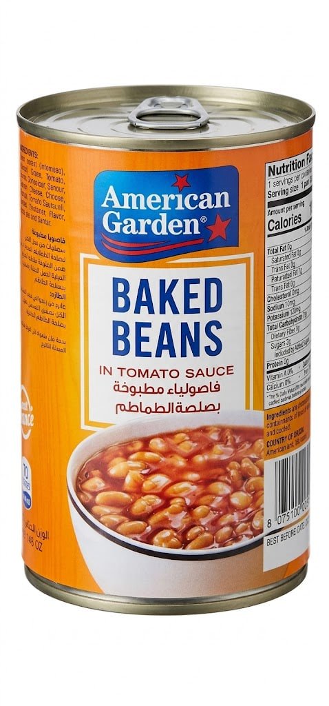 فاسۆلیای پختوو American Garden بە سۆسی تەماتە 400g
