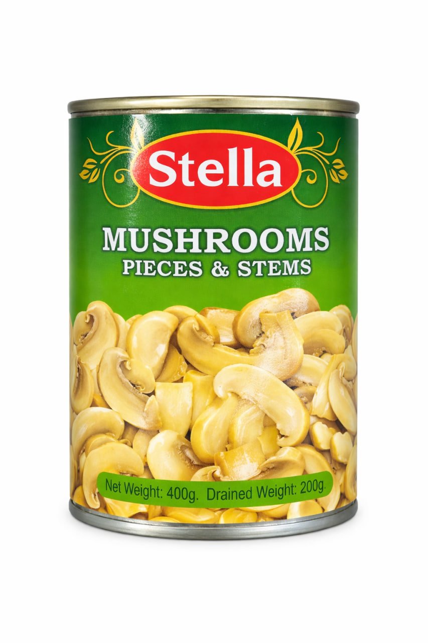 قارچ پارچە و ساق Stella 400g