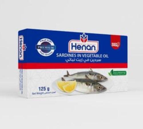 ساردینەی Henan لە زەیتی ڕووەکی 125g