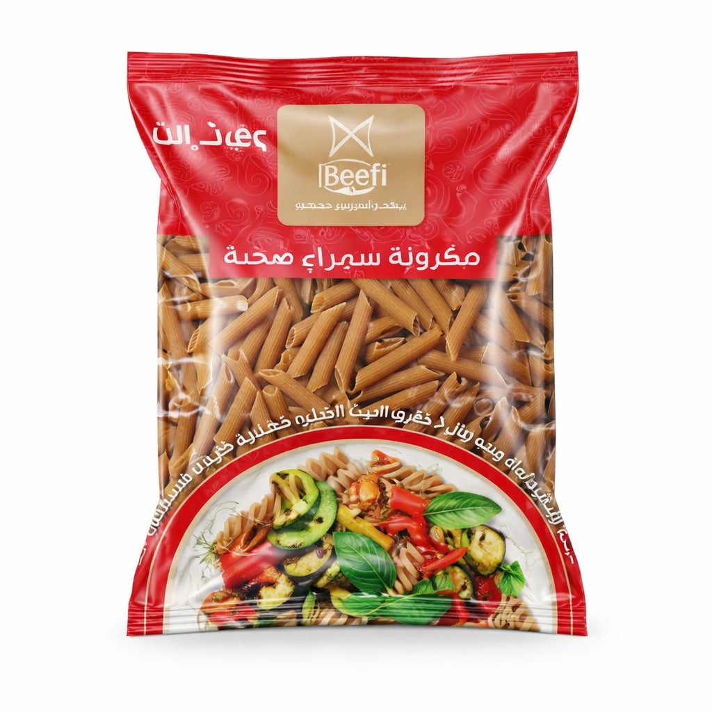 ماکەرۆنی ڕیف گەنمی تەواو شێوەی پێنووس