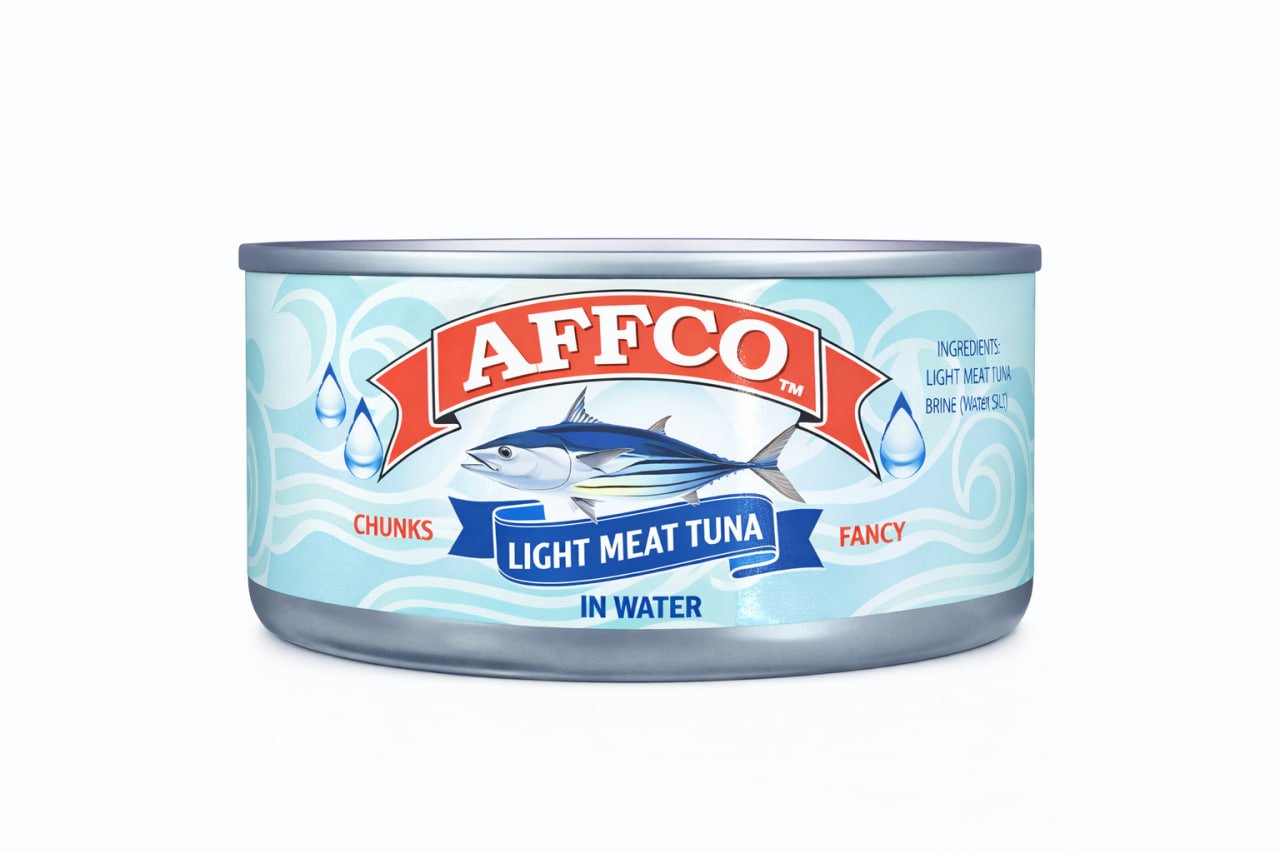 تونا پارچەیی AFFCO لە ئاو 170g