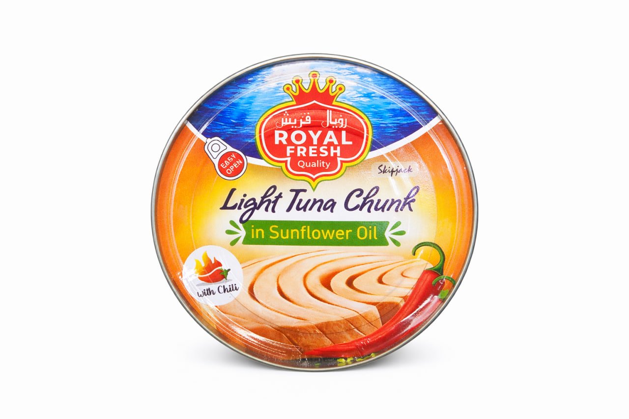 تونا سووک Royal Fresh لە ڕۆنی خۆرەتاو بە فلفل 170g