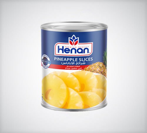 پارچەکانی ئەنناس Henan لە شەربەتی سووکدا 565g
