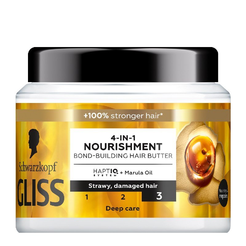 ماسکی قژ شوارزکۆف گلیس 4 لە 1 Nutriente Bond-Building قژ قەبارە 400ml