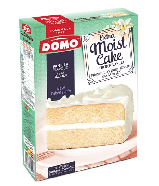 کێکی نەرمی زیادە Domo بە تامی ڤانیلا500g