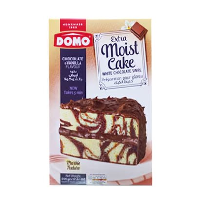 کێکی نەرمی زیادە Domo بە چۆکۆلەتی سپی (Swirl) 500g