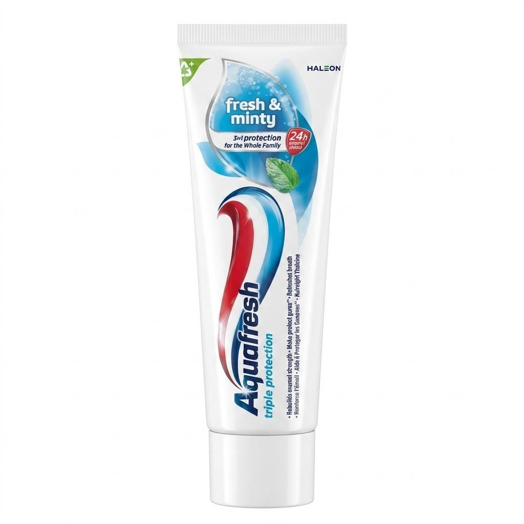 هەویری ددانی Aquafresh Triple Protection (Fresh & Minty) بە قەبارەی 75ml بەردەستە.