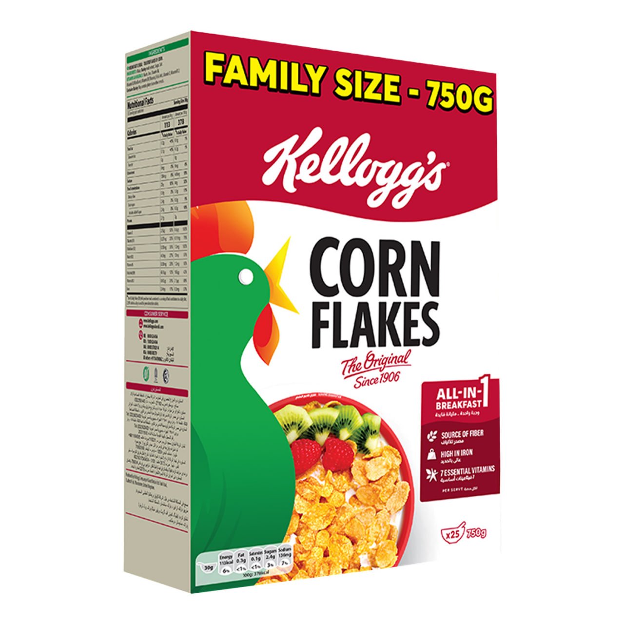 کێلاگز کۆرن فلیکز سایزی خێزانی 750g