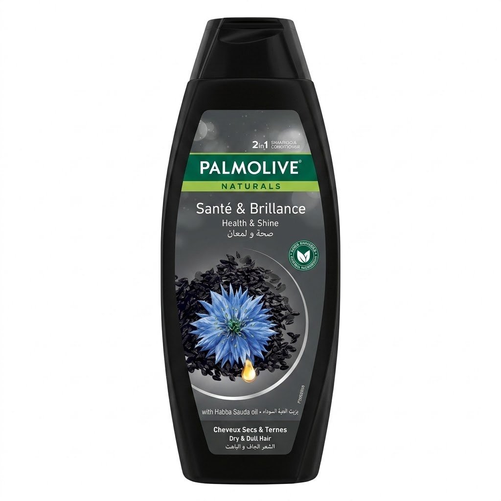 شامپۆ و کۆندیشنەری پاڵمۆلیڤ ناچاراڵز تەندروستی و درەوشاوەیی 2in1 380ml