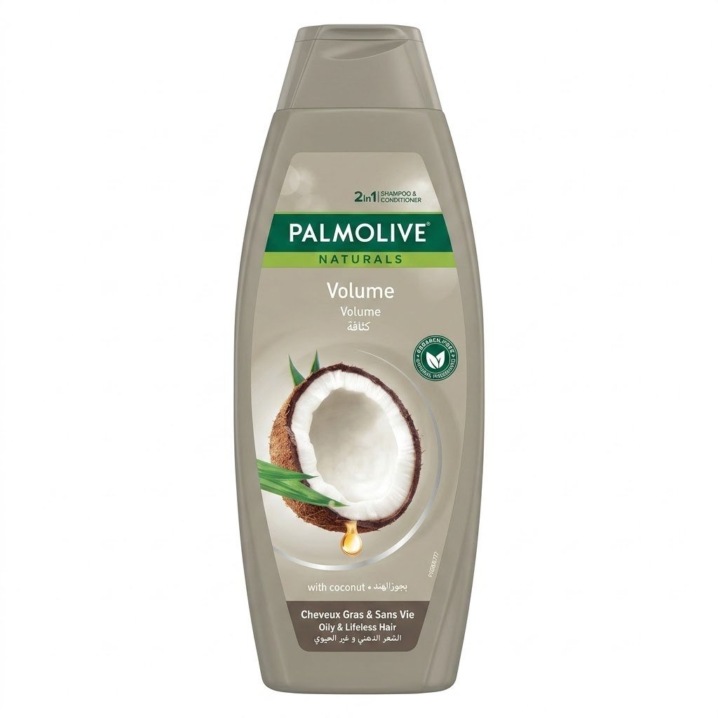 شامپۆ و بەڵسەمی پاڵمۆلیڤ ناتوراڵس ٢ لە ١ بۆ زیادکردنی قەبارەی قژ380ml
