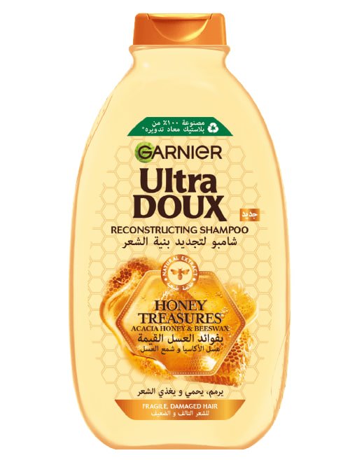 شامپوی گارنیر Ultra Doux بە هەنگوین بۆ چاککردنی قژ 400 مل