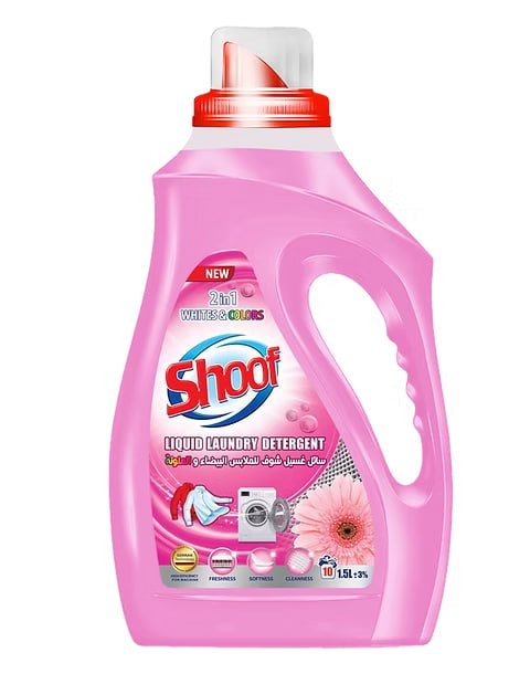 شوف مایع جلشۆری سپی و ڕەنگاوڕەنگ 1.5lt