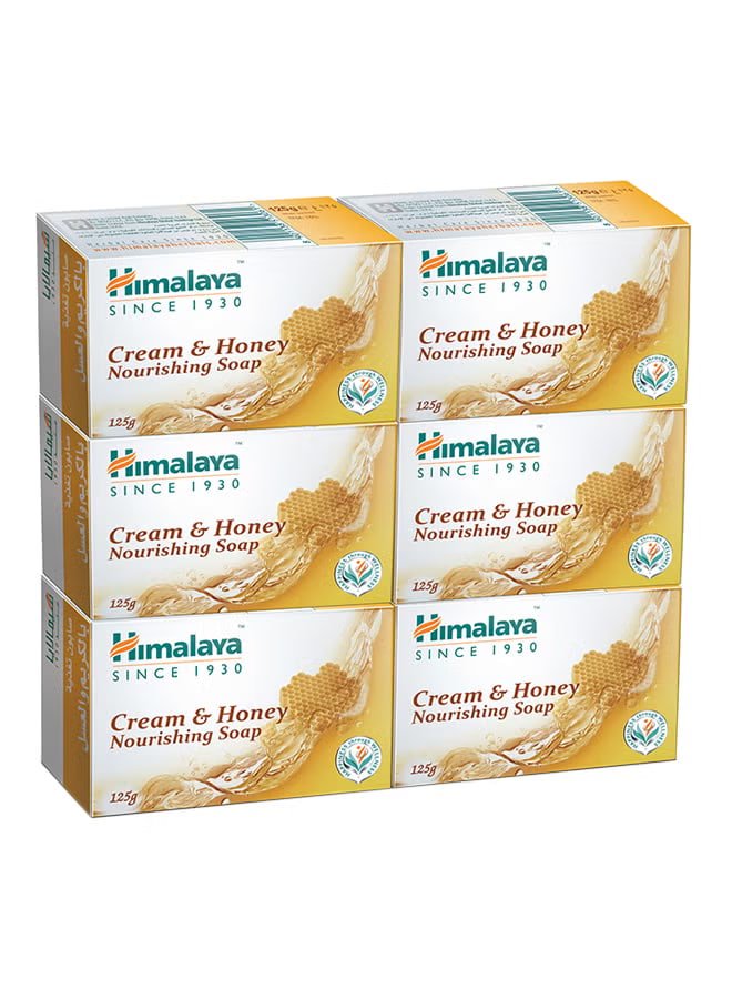 سابوونی Himalaya بە کریم و هەنگوین خۆراک‌بەخش 6×125 گرام